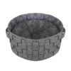 40 Winks Silver Felt & Fur Plaited Bed For Dogs