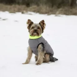 Agrihealth Charmonix Quilted Dog Jacket Grey/Neon Yellow