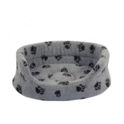 Danish Design Fleece Paw Grey Slumber Bed