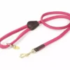 Digby & Fox Rolled Leather Dog Lead Pink