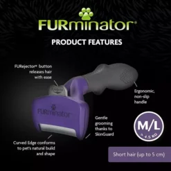 Furminator Undercoat DeShedding Tool For Short Haired Cats -Royal Canin Store furminator undercoat deshedding tool for short haired cats 953g.jpg