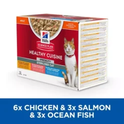 Hills Hill's Science Plan Healthy Cuisine Sterilised Cat Adult Stew With Chicken Salmon Ocean Fish Vegetables -Royal Canin Store hills science plan healthy cuisine sterilised cat adult stew with chicken salmon ocean fish vegetables i7he.jpg