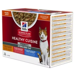 Hills Hill's Science Plan Healthy Cuisine Sterilised Cat Adult Stew With Chicken Salmon Ocean Fish Vegetables
