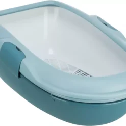 Trixie Berto Litter Tray With Seperating System For Cats Light Blue/Petrol/White