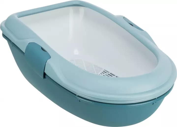 Trixie Berto Litter Tray with Seperating System for Cats Light Blue/Petrol/White Trixie Berto Litter Tray With Seperating System For Cats Light Blue/Petrol/White -Royal Canin Store trixie berto litter tray with seperating system for cats light bluepetrolwhite
