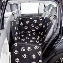 Trixie Car Seat Cover Narrow With Side Panels Black/Beige Paw Print -Royal Canin Store trixie car seat cover narrow with side panels blackbeige paw print gz2j.jpg