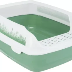 Trixie Delio Litter Tray With Rim For Cats Green/White