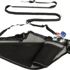 Trixie Jogging Belt With Leash Grey/Black 3 Trixie Jogging Belt With Leash Grey/Black -Royal Canin Store trixie jogging belt with leash greyblack 0kqy.jpg