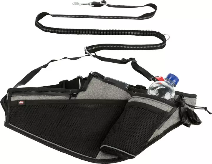 Trixie Jogging Belt with Leash Grey/Black Trixie Jogging Belt With Leash Grey/Black -Royal Canin Store trixie jogging belt with leash greyblack 0kqy.jpg