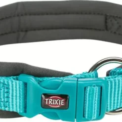 Trixie Premium Collar Extra Wide Neoprene Padding For Dogs Ocean & Graphite