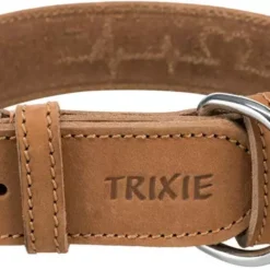Trixie Rustic Fatleather Heartbeat Collar Brown
