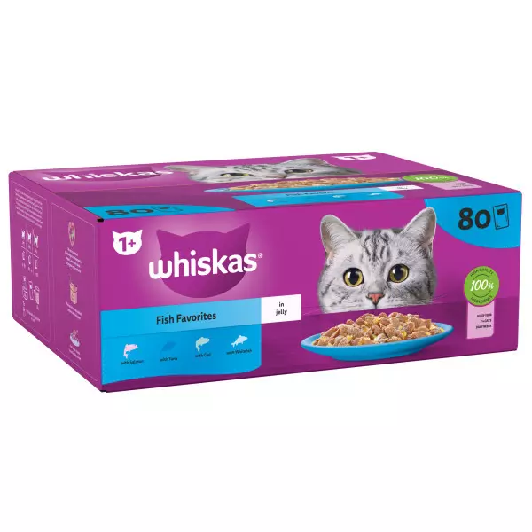 Whiskas 1+ Cat Pouches Fish Favourites Giant Pack in Jelly Whiskas 1+ Cat Pouches Fish Favourites Giant Pack In Jelly -Royal Canin Store whiskas 1 cat pouches fish favourites giant pack in jelly r3mo.jpg
